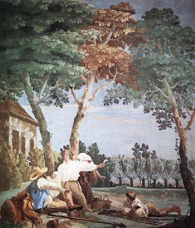 TIEPOLO, Giovanni Domenico Peasants at Rest r Spain oil painting art